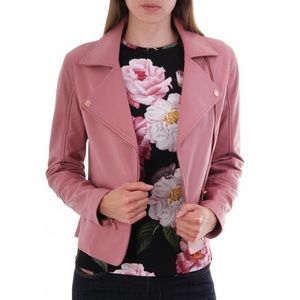 Ted Baker Lizia Minimal Leather Biker Jacket